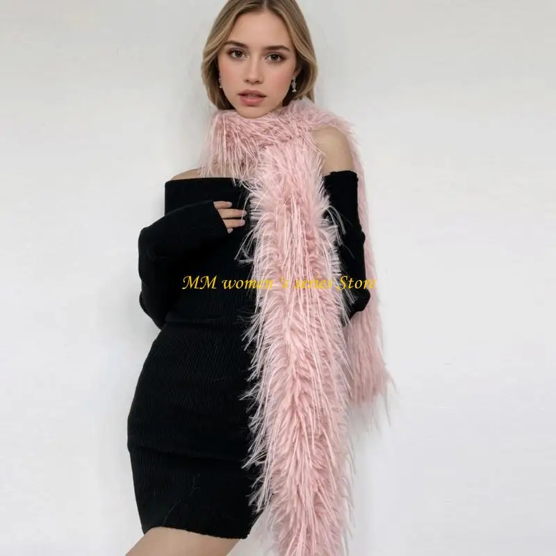 

Q39C Lightweight Shawl Scarf Winter Shawl For Men Women Warm Furry Design Easy Foldable Travel Essential