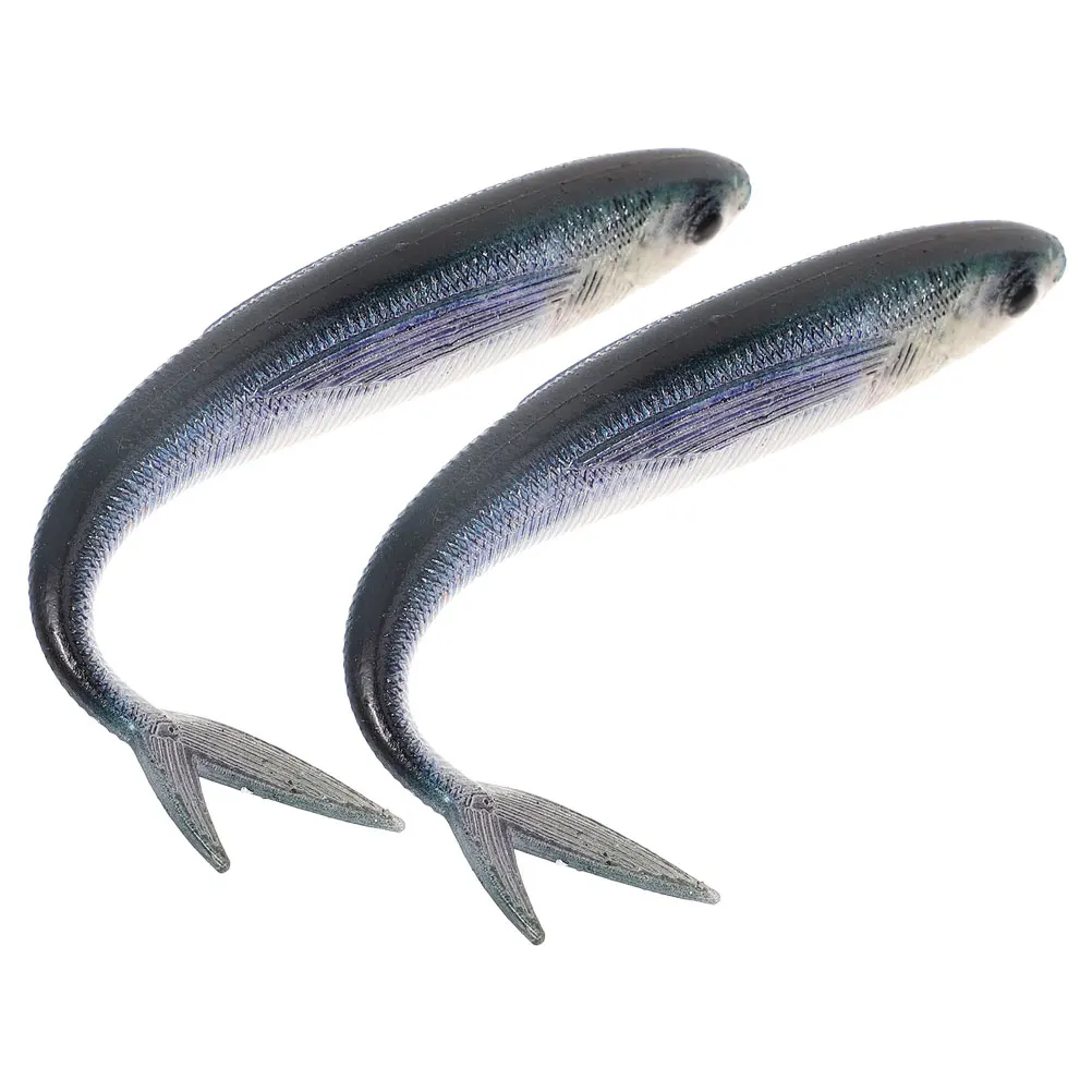 

1 Pair Soft Bait Flying Fish Lures PVC Saltwater Freshwater Sinking Swimbait Tackle Gear Pike Fishing Attractive Practical