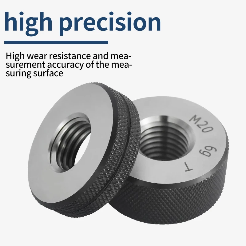 1 set (1 Go, 1 No-Go) 6g M77-M88 high precision standard Metric Thread Ring Gauge Accuracy Precision External Thread Gauge Fine