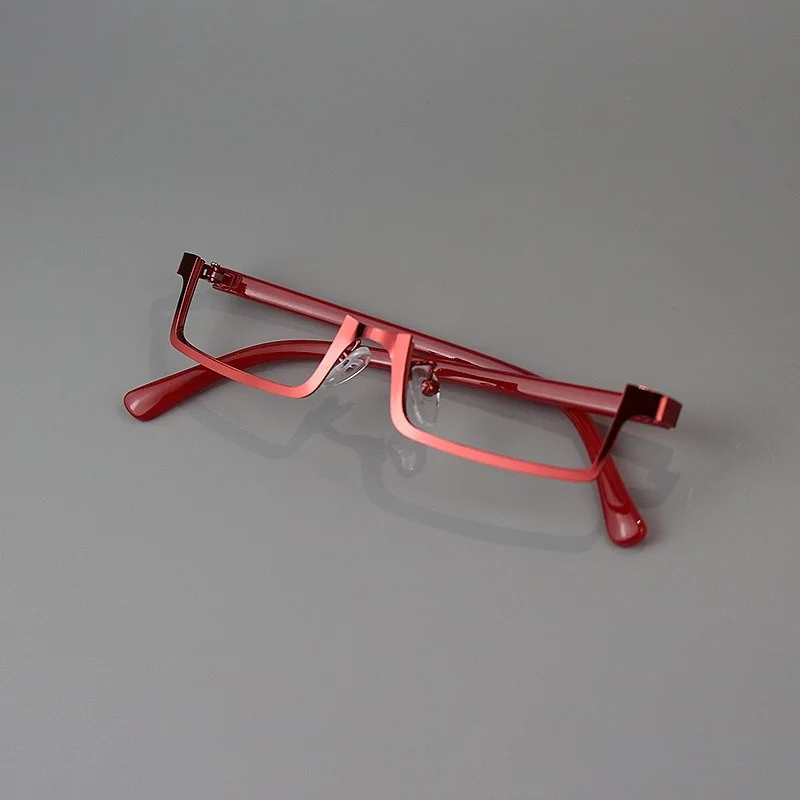 Cyberpunk Futuristic Rectangular Glasses Frame Half Frame Glasses Anime Cosplay Eyewear Decoration Glasses Frame For Men Women