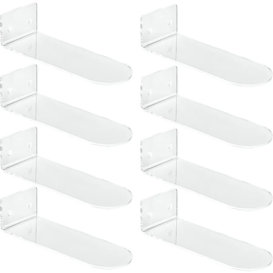 

Floating Shoe Display 8 PackLevitating Acrylic Shoe Shelf for Wall Clear Wall Mounted Shoe Rack Sneaker Display Shelves Space S