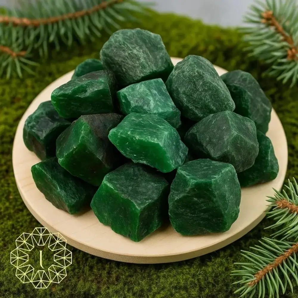 Pedra Bruta de Mica Verde Cor Esmeralda Natural, Cristal de Quartzo Mineral para Cura Espiritual e Decoração de Casa