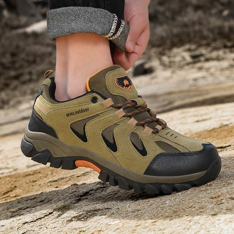 

Outdoor Hiking Shoes Men Low-top Bottom Shock-absorbing Men Shoes Comfortable Wear-resistant Breathable Casual Sport Men