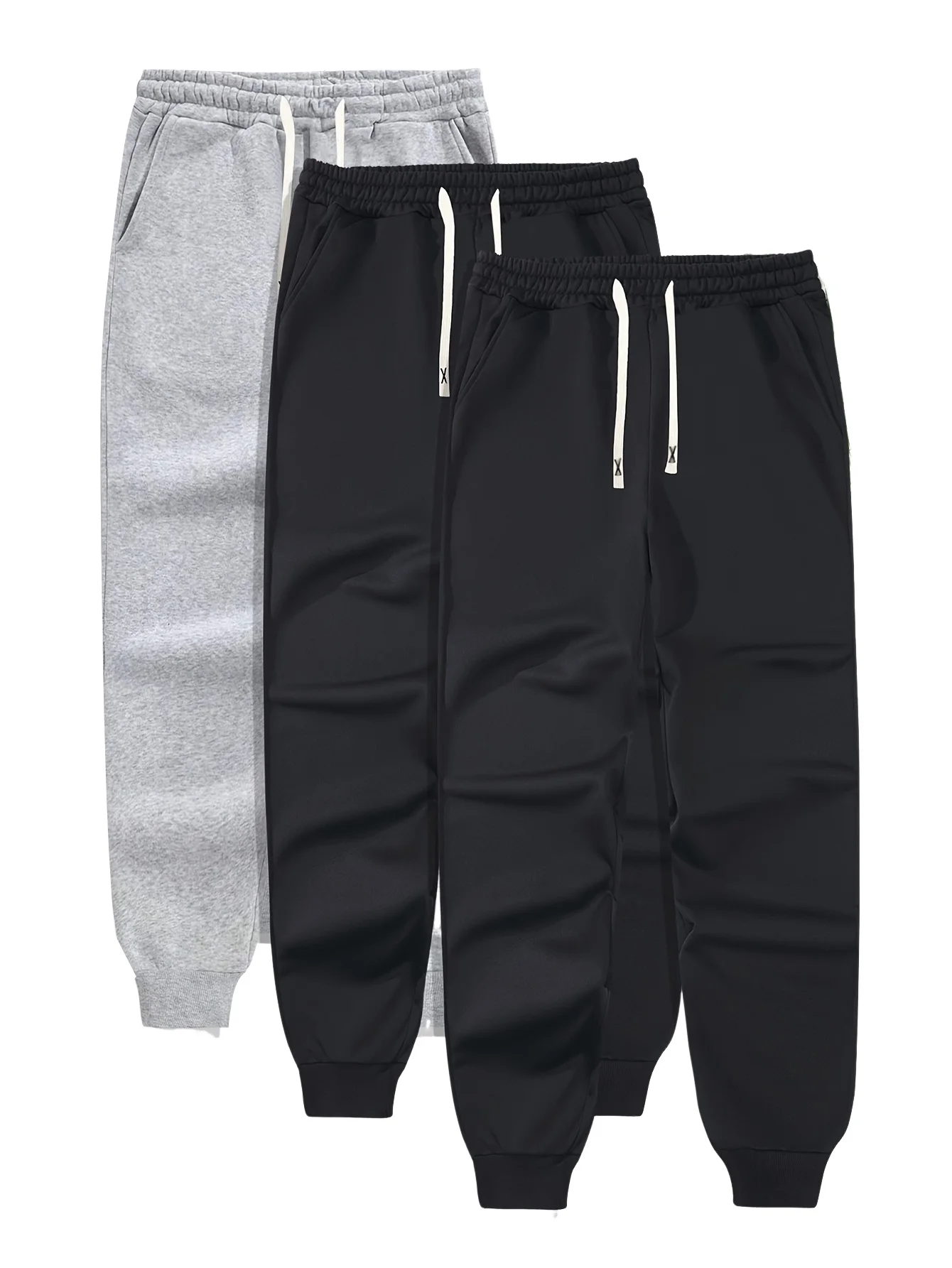 3-teiliges Set Baggy Jogginghose Herren Gym Trainingshose Gratis Angebote Herrenhose Hochwertige Sportbekleidung Lässige Laufhose Herbst Workout – Detail 2