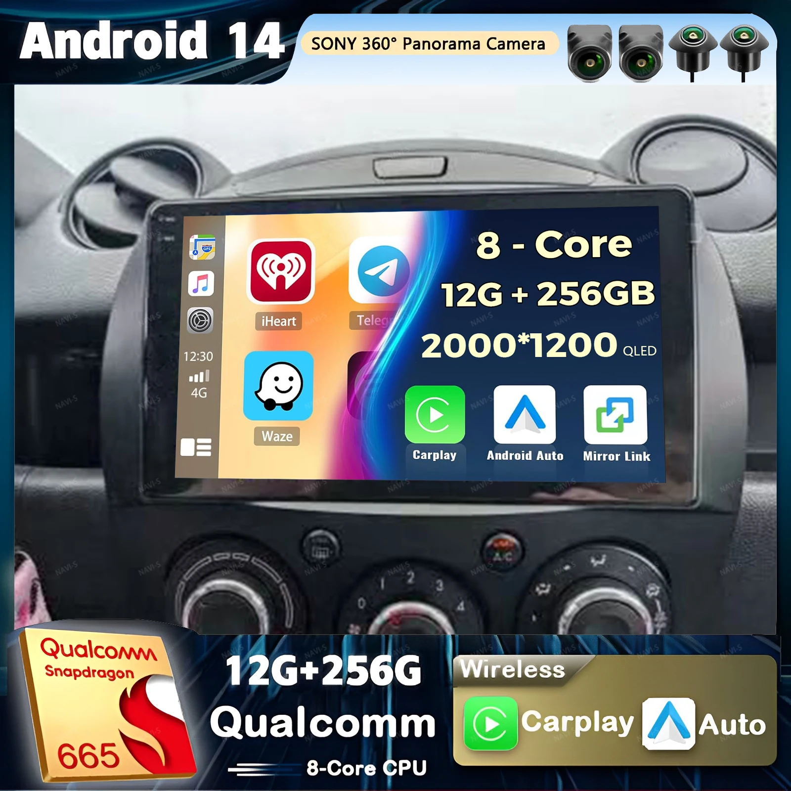 

Android 14 Car Radio For MAZDA 2 Mazda2 2007 2008 2009 - 2014 Player Multimedia GPS Navigation Stereo CarPlay Auto Video BT wifi