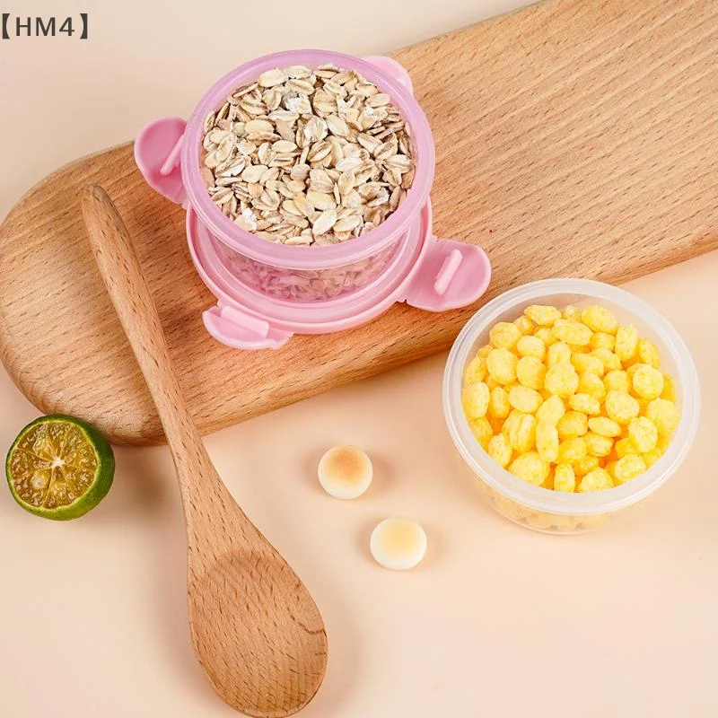 [-HM4」 1/3/6 قطعة صندوق تخزين صغير للطعام مكملات الطفل توابل صلصة التعبئة والتغليف صندوق تخزين الميكروويف #3