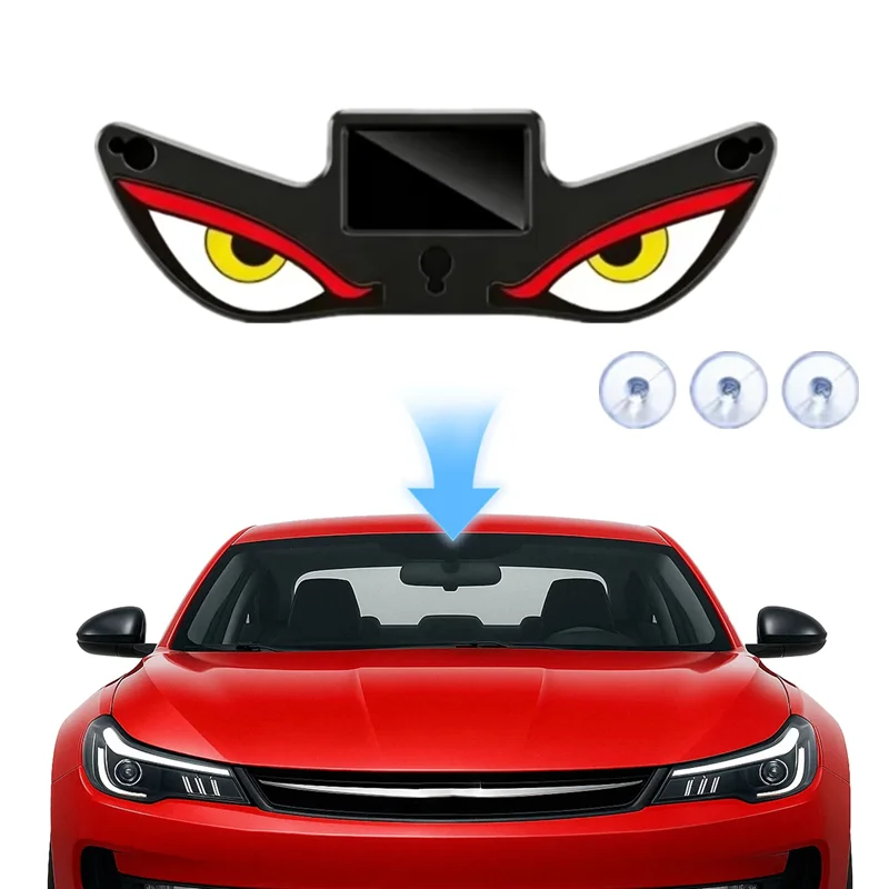 Devil Eye LED Vehicle Warning Light Solar Window Interior LED Dynamic Eyes Light Decoration Flashing Truck Demon For Car