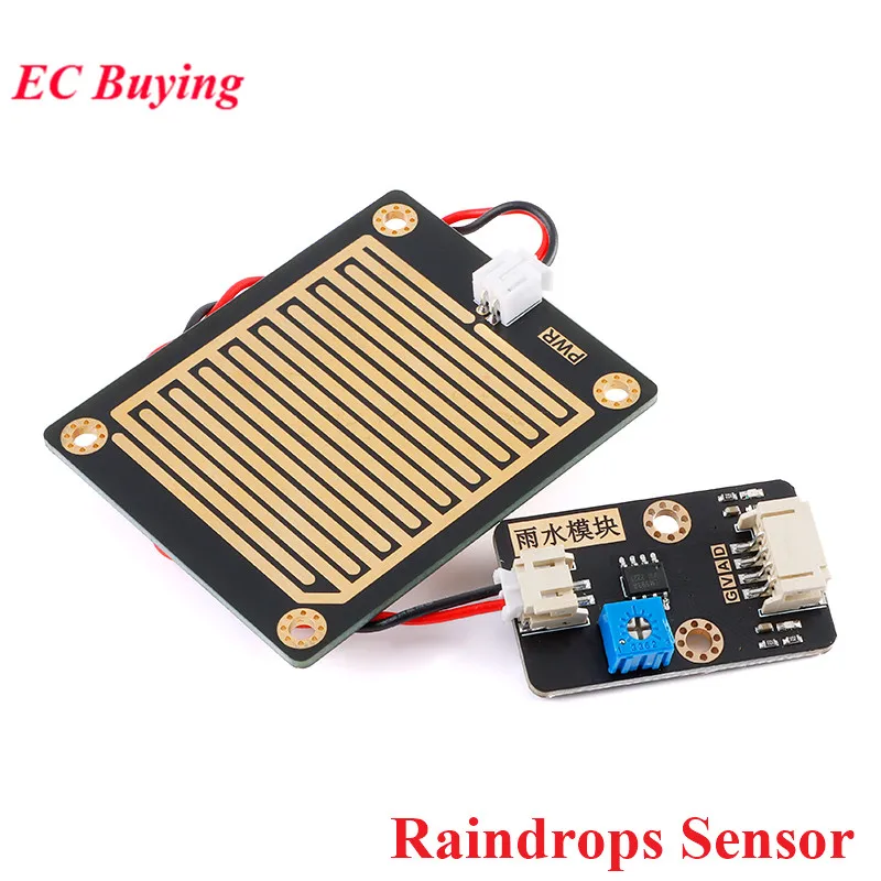 Snow Raindrops Detection Sensor Module Rain Weather Conductive Liquid Rain water sensor Humidity For Arduino 5V PH2.0-4 pin