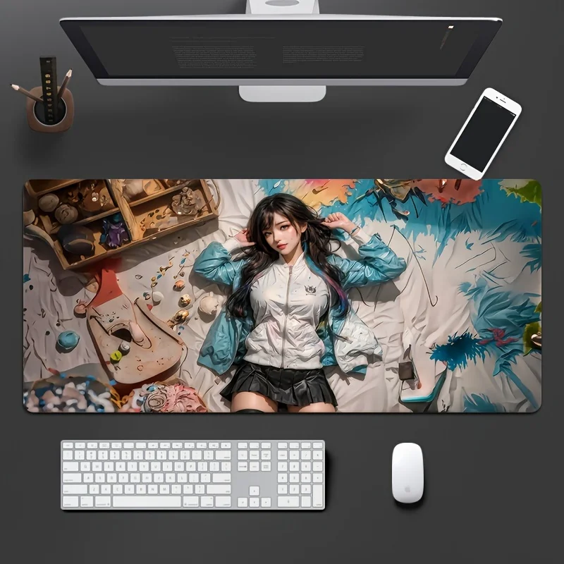 

Летняя охлаждение: коврик для мыши великолепного женского дизайна — резиновый материал, нескользящий от батареи, противоскользящий для вашего ПК