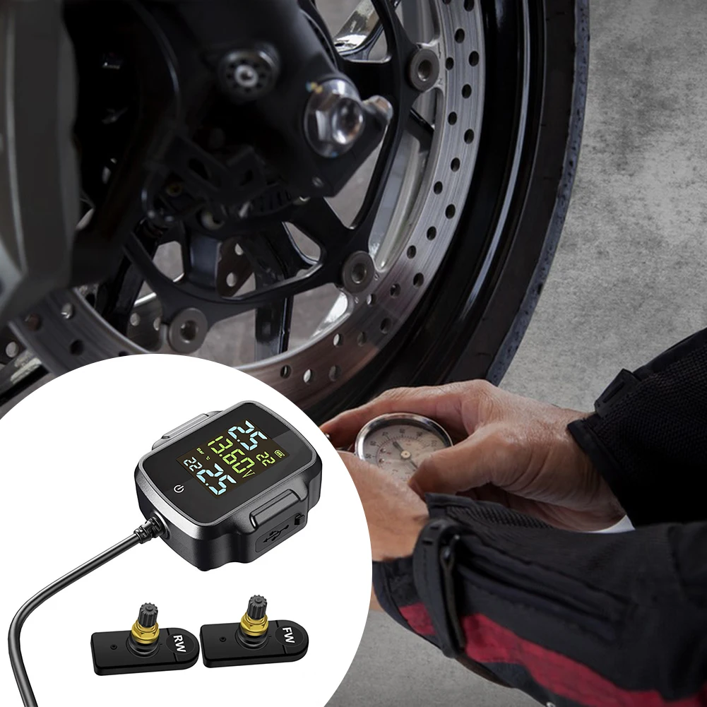 Tire Pressure Monitoring System For Motos Quickly Sense Tire Pressure Temperature Motorcycle Supplies