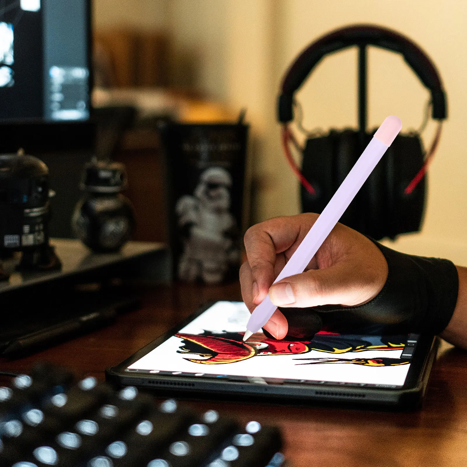 

Силиконовый противоскользящий чехол для карандаша, защитный чехол для стилуса, прочный противоударный чехол, совместимый с Apple Pencil 2.