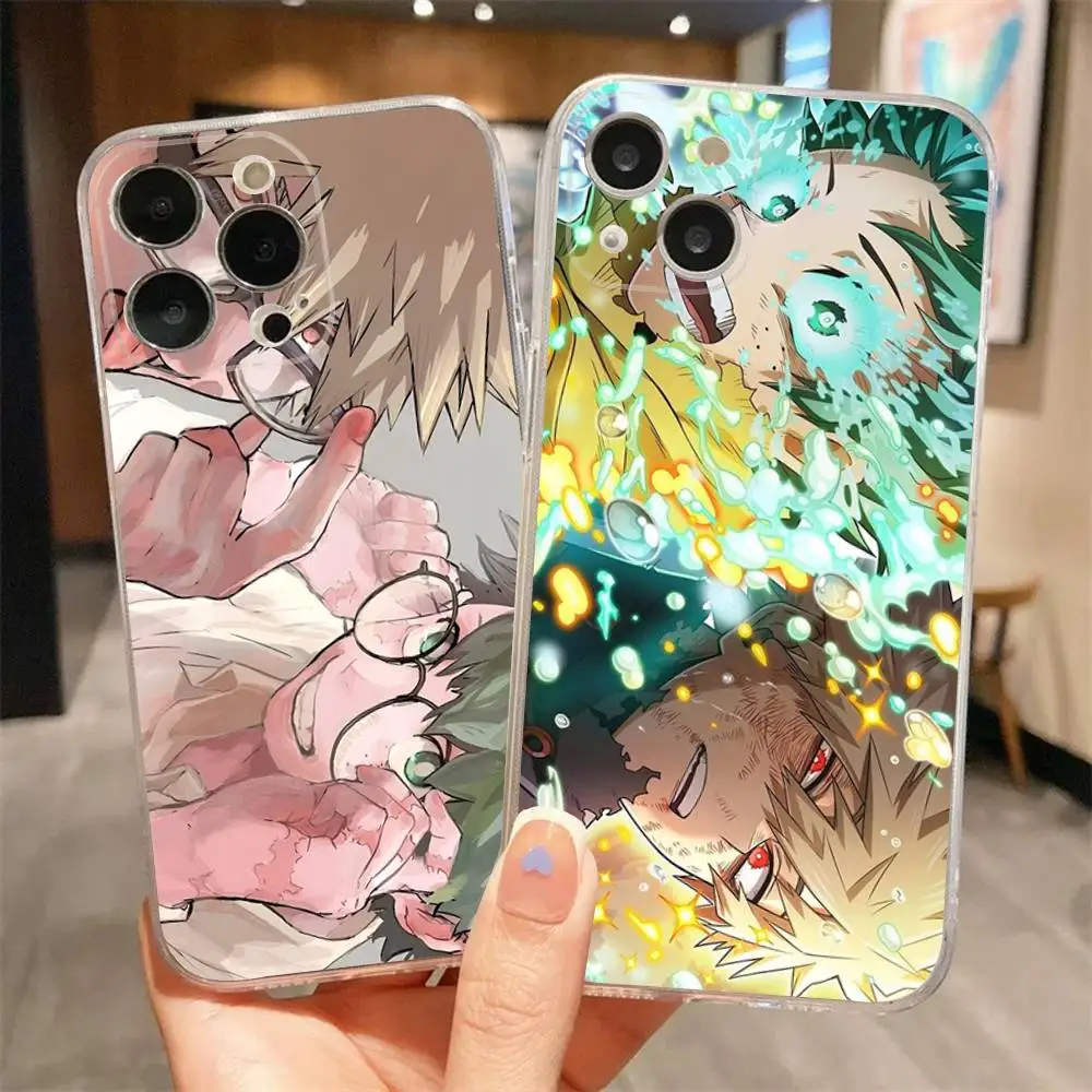 1 Stück Anime Bakugo Katsuki Transparente TPU Handyhülle für iPhone 17 11 12 13 14 15 16 Pro Max 16 Plus Cover