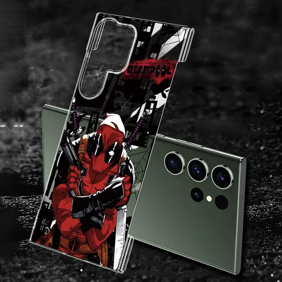 Marvel Deadpool Phone Case for Galaxy S20 S21 S23 S24 FE S22 S23 S24 Plus S22 S23 S24 Ultra