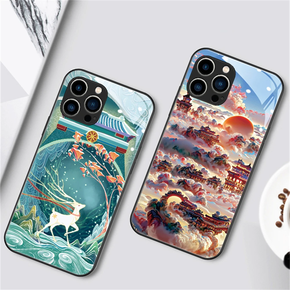 

Pretty Wonderland Design LED Phone Cases For Huawei Mate 60 50 40 30 Pro Plus P60 P50 P40 P30 Call Light Flash Up Control Covers