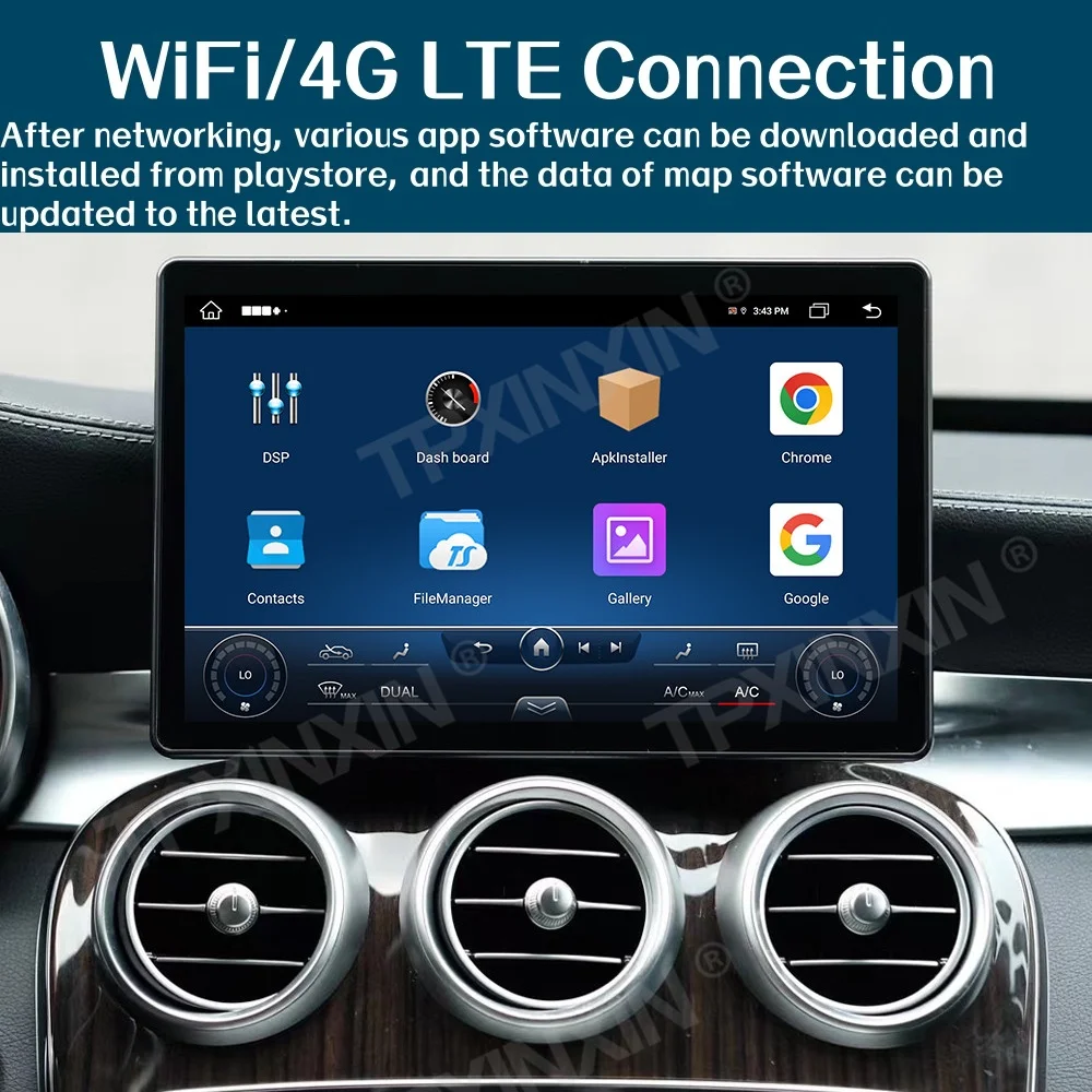11.9 inch Android Auto Carplay For Mercedes-Benz C GLC 2010~2022 Car Radio Automotive Multimedia Player GPS Navigation Head Unit