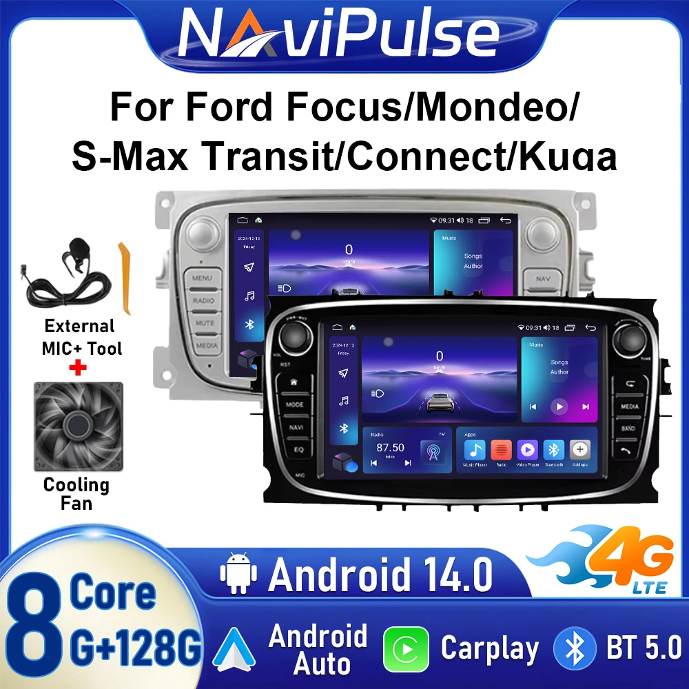 Car GPS Navigation Head Unuit For Ford Focus Mondeo C-MAX S-MAX Galaxy II Kuga Auto Radio Stereo Multimedia Player Carplay