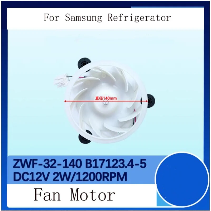 For Samsung Refrigerator ZWF-32-140 B17123.4-5 (A1) Freezer Fan Motor Parts ~ ~