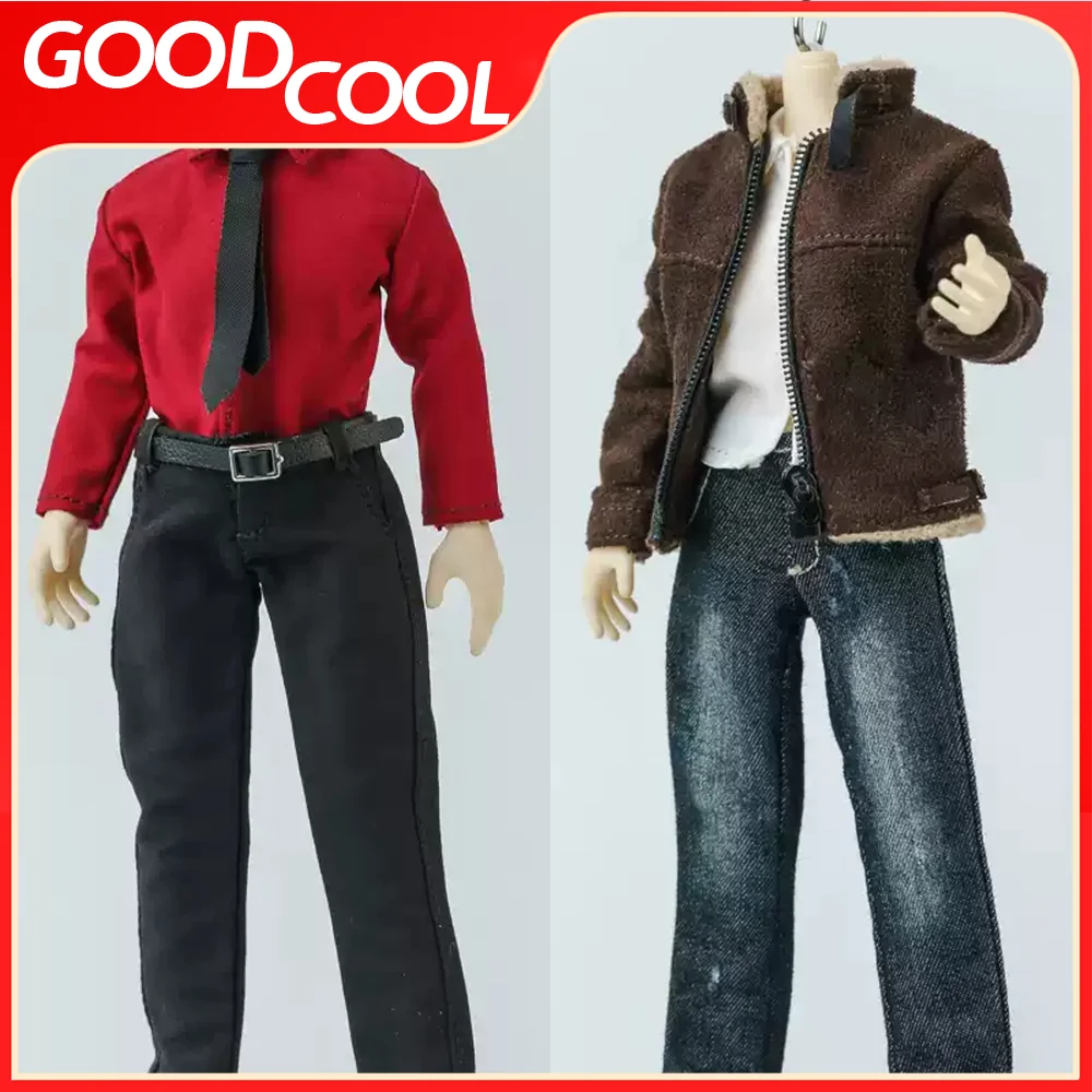 In Voorraad 1/12 Schaal Mannelijke Soldaat Windjack Shirt Jas Broek Fit 6 inch BJD Action Figure Body Voor Fans collectie