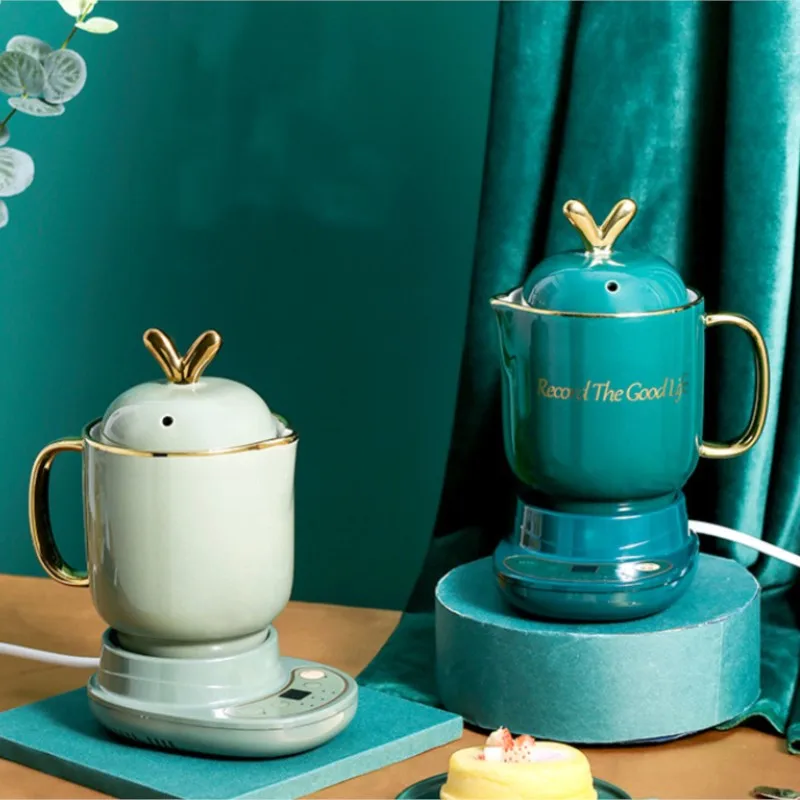 

220V Mini Electric Stew Cup Health Cup Office Electric Stew Pot Flower Teapot Multifunctional Portable Tea Cup Bird's Nest Milk