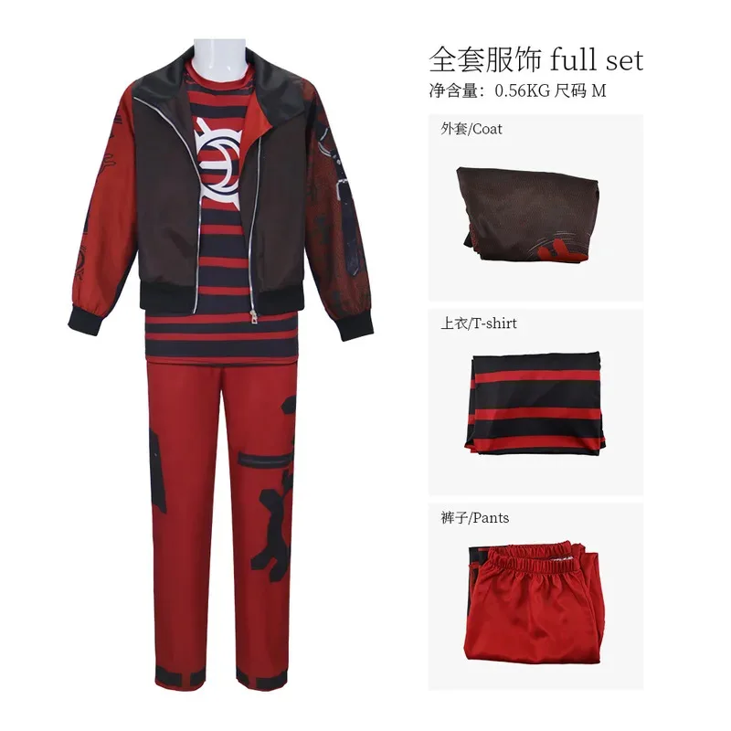 Victor Zombiees Nova Cosplay Long Sleeved Jacket+T-shirt+pants Party Disguise Halloween RolePlay Costume Carnival Suits5;c,8'z,6