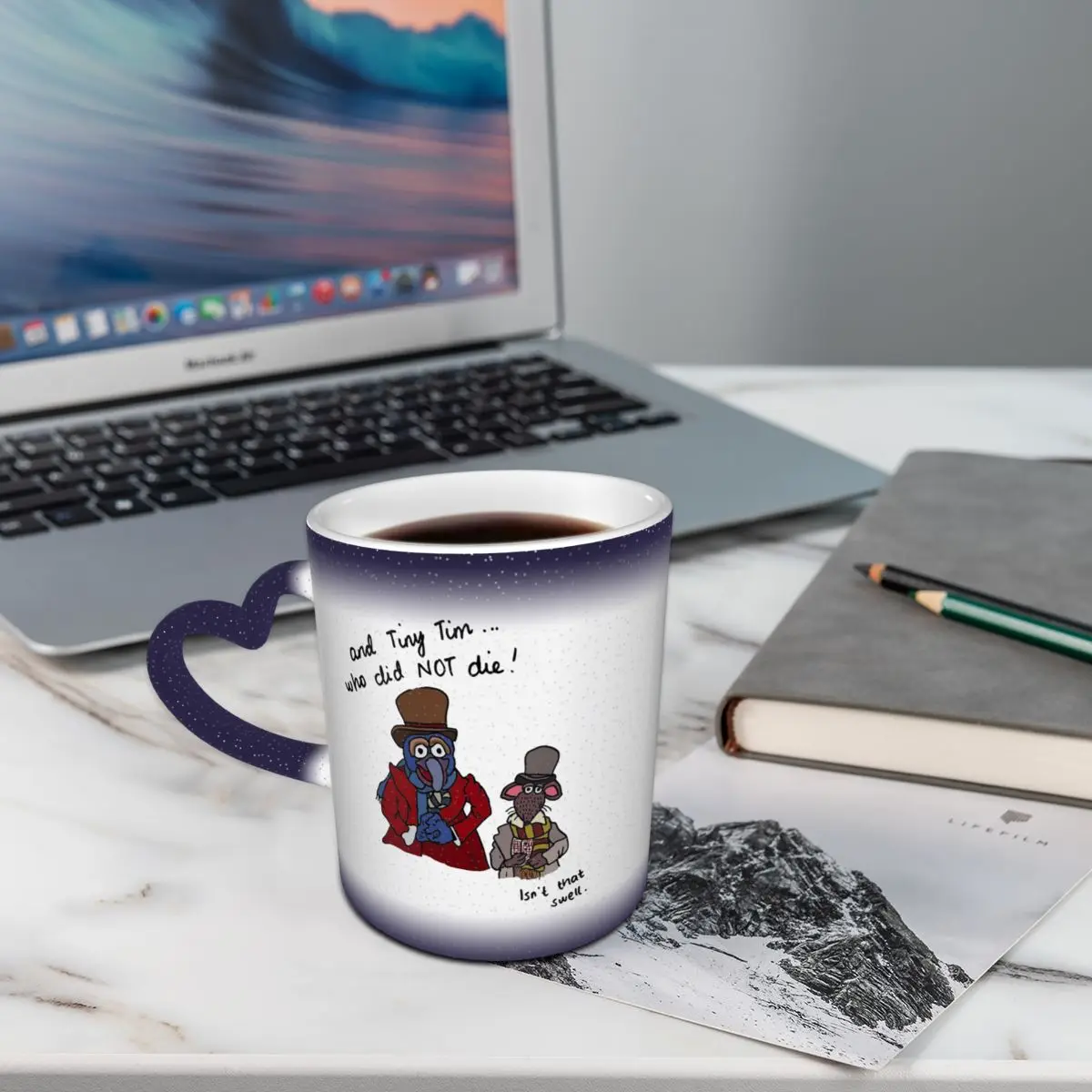 وTiny Tim Who لم يوتى Muppet عيد الميلاد كارول القدح مضحك أكواب القهوة السيراميك أكواب الشاي كوب حليب درينكوير هدايا للأصدقاء #6