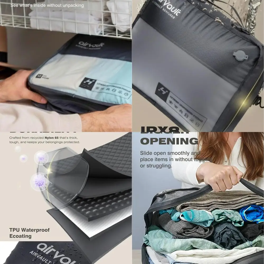 

Refillable Vacuum Compression Bags for Travel with Wireless Pump, 21L (2-Pack)