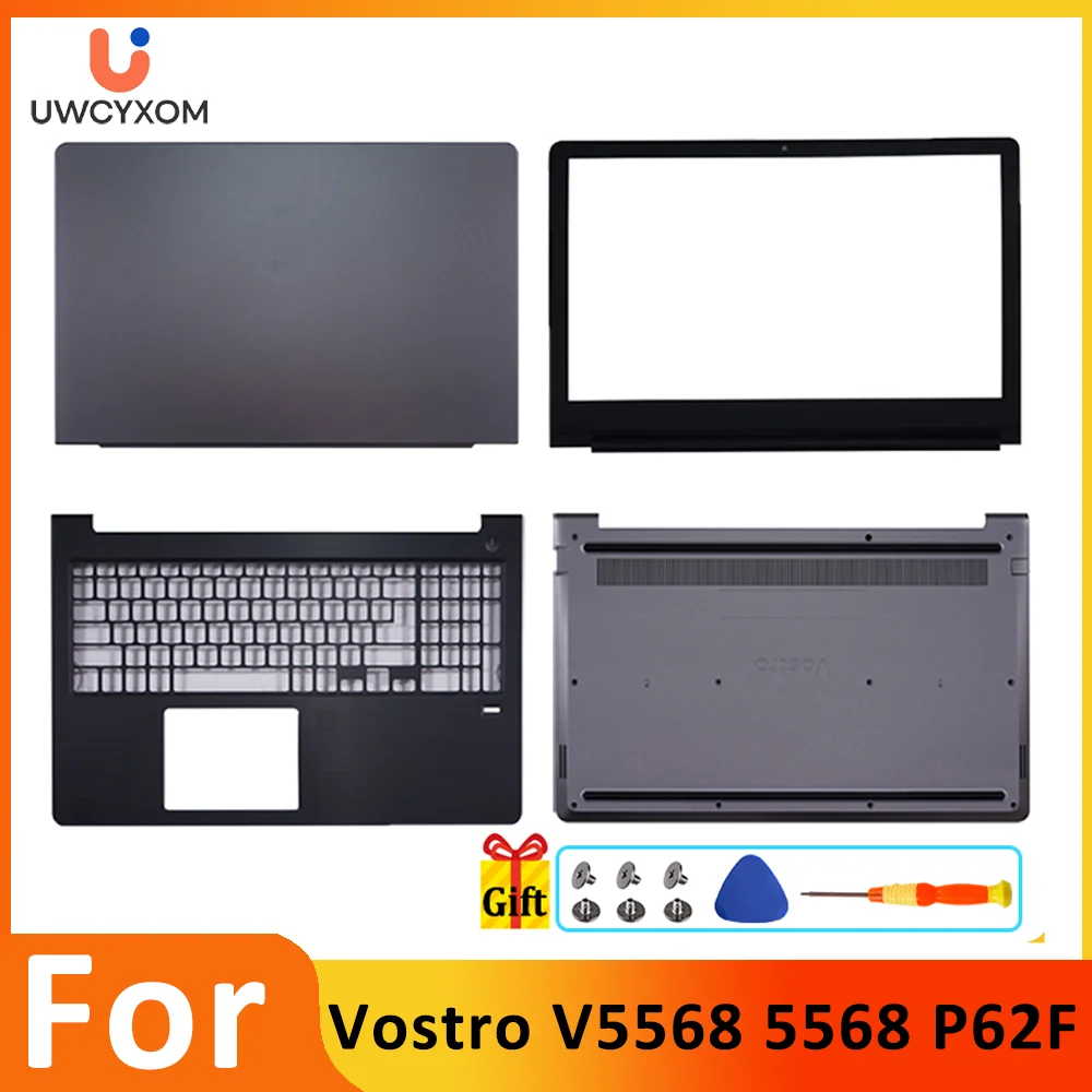 

Laptop LCD Back Cover For Vostro 5568 P62F Original Laptop Case Front Bezel Upper Palmrest Bottom Case Keyboard