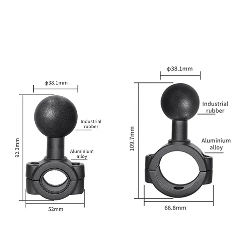 قاعدة قضيب توجيه أنبوبي متوسط الحجم ، مقود لذاكرة الرام ، حجم B كرة 1 بوصة أو حجم C