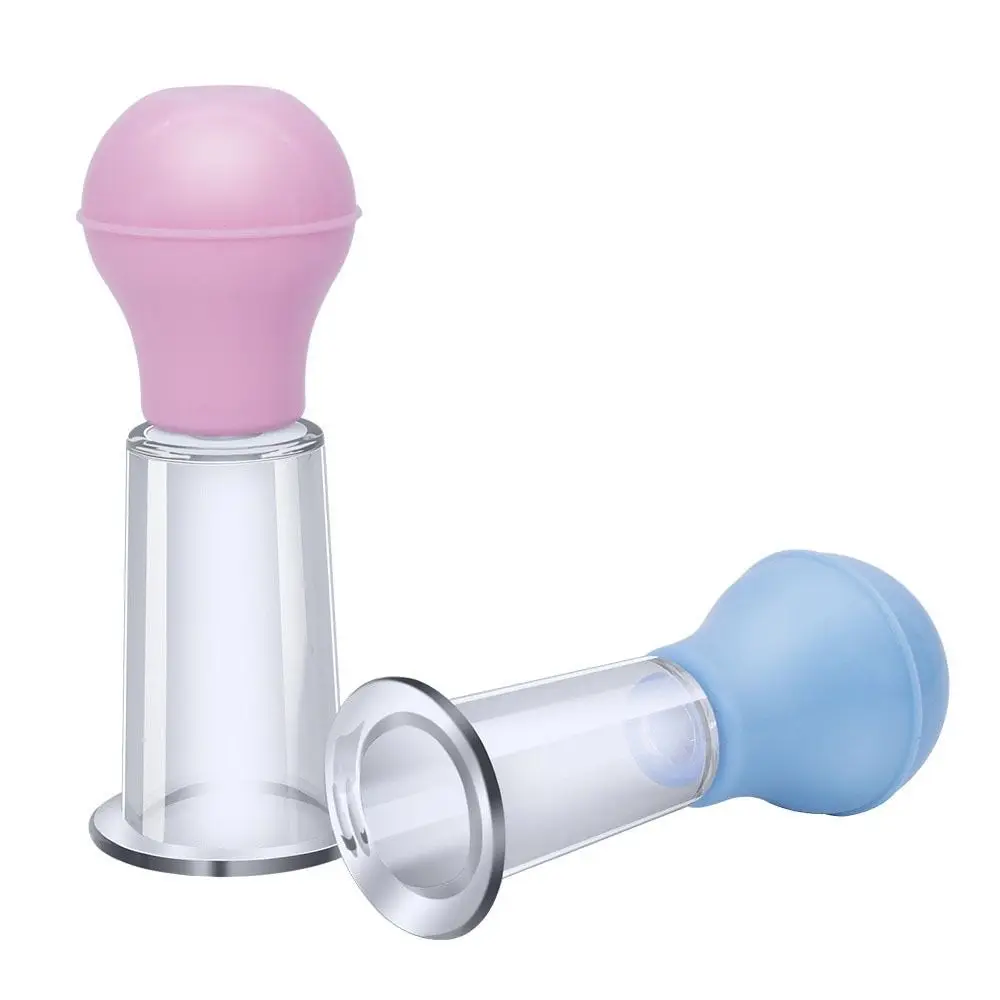 

3 Sizes Rubber Facial Massage Cup PVC Cupping Cup Vacuum Cup Pink/Blue Skin Lifting Skin Scraping Cup Home Beauty