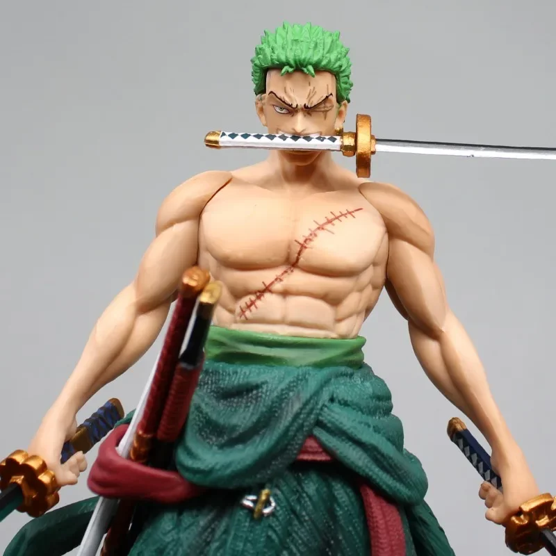 Eendelige Roronoa Zoro Actiefiguren Tweekoppige Sculptuur Model Anime Randapparatuur Ornamenten Collectie Poppen Kinderen Speelgoed Geschenken