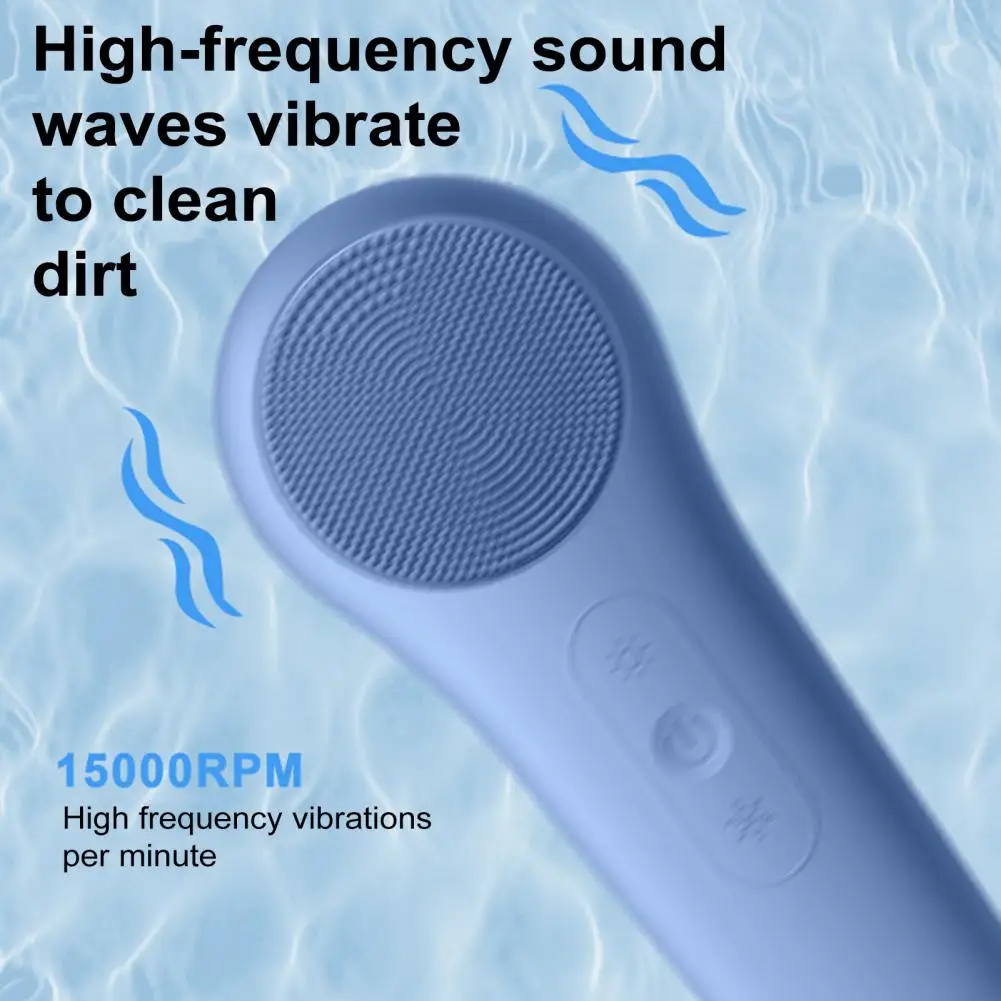 Wasserdichte Gesichtsreinigungsbürste, sanfte Vibration und Peeling, wiederaufladbar für die Pflege empfindlicher Haut, Tiefenreinigungswerkzeug