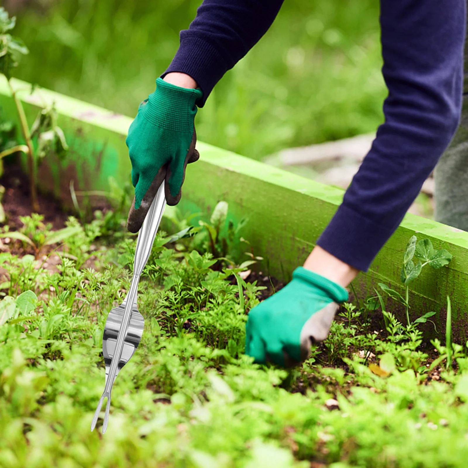 

Efficient Weeding Fork Tool Household Weeder Easy to Use for Tough Soil and Weeding Fork Tool Manual Weeder