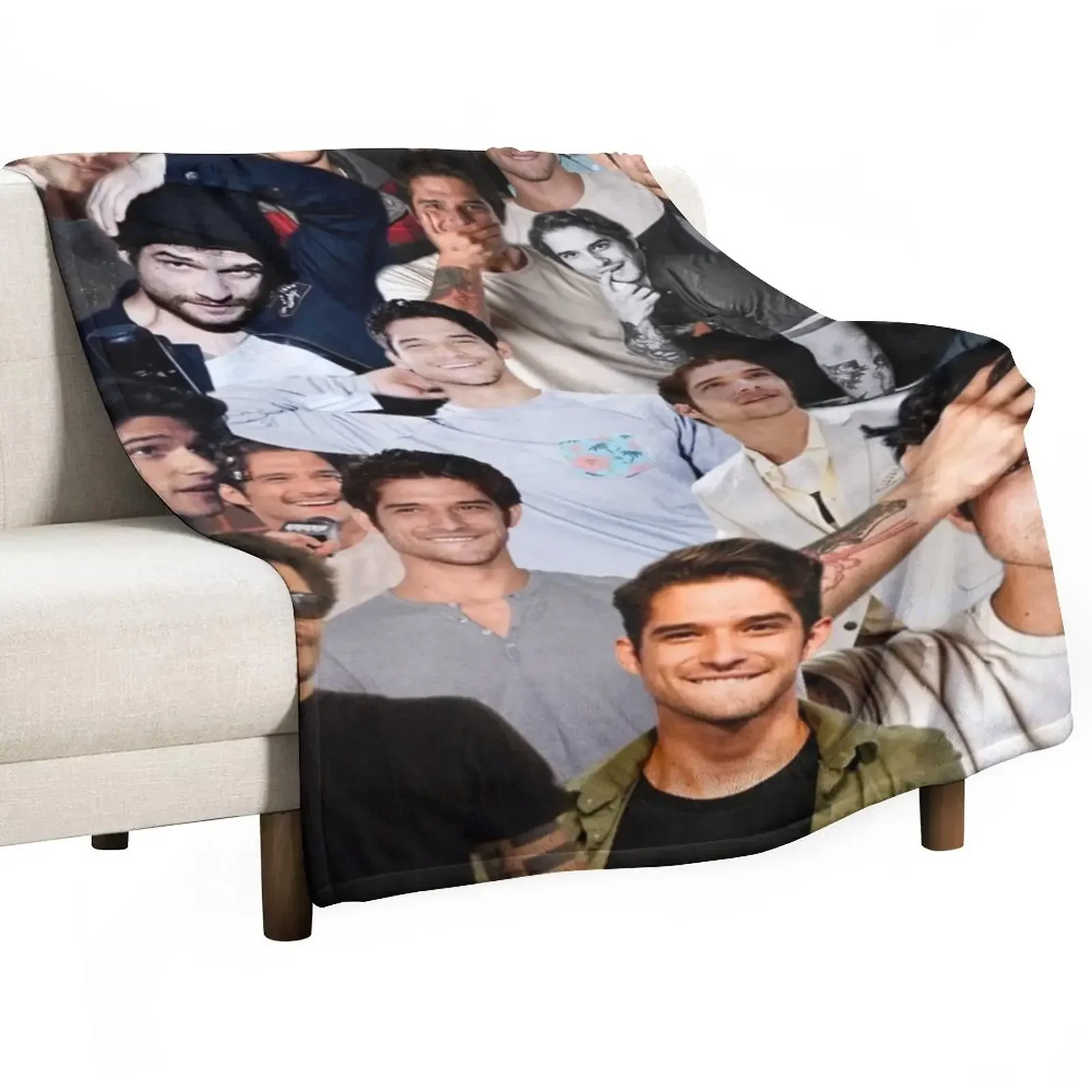 Tyler Posey Montage Throw Blanket Custom Camping Warm Tourist Blankets