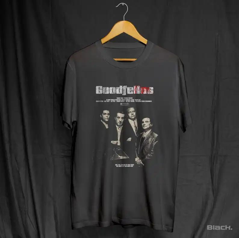 

Goodfellas Movie T-Shirt, Retro Gangster Mafia Film Graphic Tee Shirt, Unisex Garment-Dyed Top, Martin Scorcese Tee