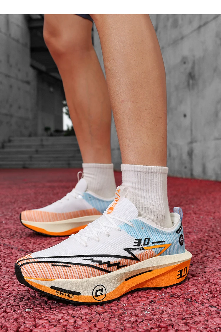 Herren-Laufschuhe mit Carbonplatte, speziell für Marathonläufe, atmungsaktive, leichte Sportschuhe, bequeme Damen-Sneaker. – Detail 27