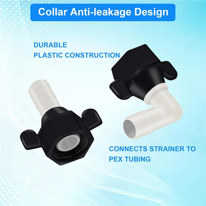 ABFY-8Pack 1/2 Inch X 14 NPT X 1/2 Inch Barb Elbow And Straight Swivel Adapter RV Water Pump , Female Threaded Pex Fittings