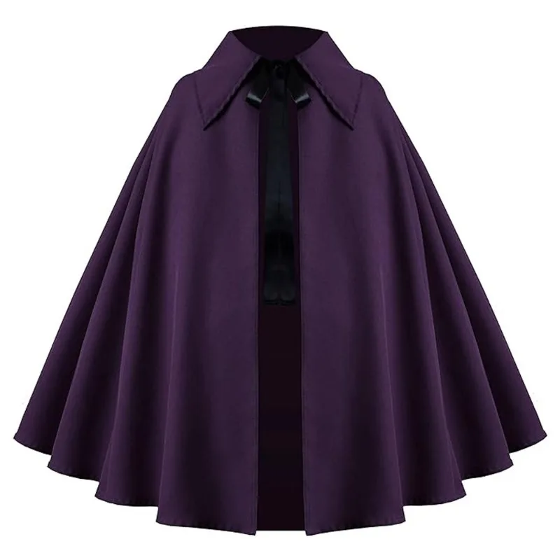 جديد الكبار القرون الوسطى Steampunk عباءة عصر النهضة خمر المخملية القوطية الساحرة معالجات تأثيري كيب المرأة هالوين زي حفلة #5