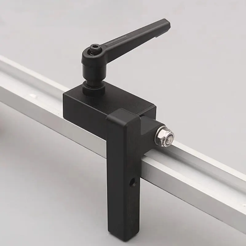 Limiteur coulissant en aluminium avec rail en T, routeur pour le travail du bois, bouchon de fente de Table, Table de scie, clôture, bloc de limitation de coupe