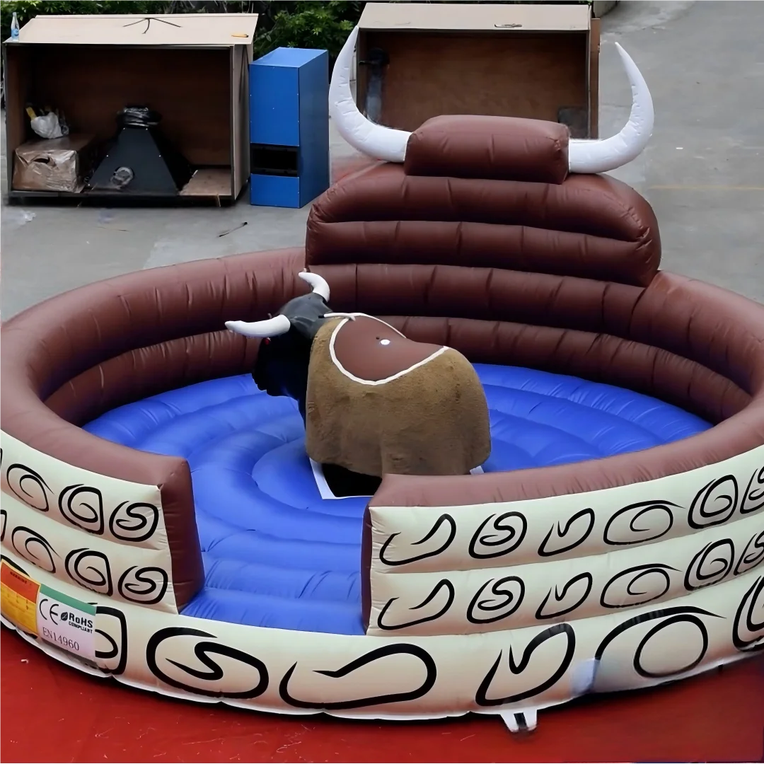 Mechanical Bull Amusement Park Inflatable Mechanical Rodeo Riding Machine Adult Games Large Outdoor Entertainment Equipment