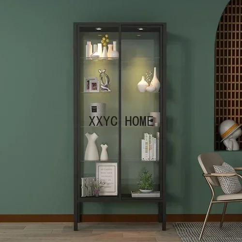 

Витрина со стеклянными дверцами, винный шкаф, винтажный книжный шкаф, декоративный шкаф для хранения