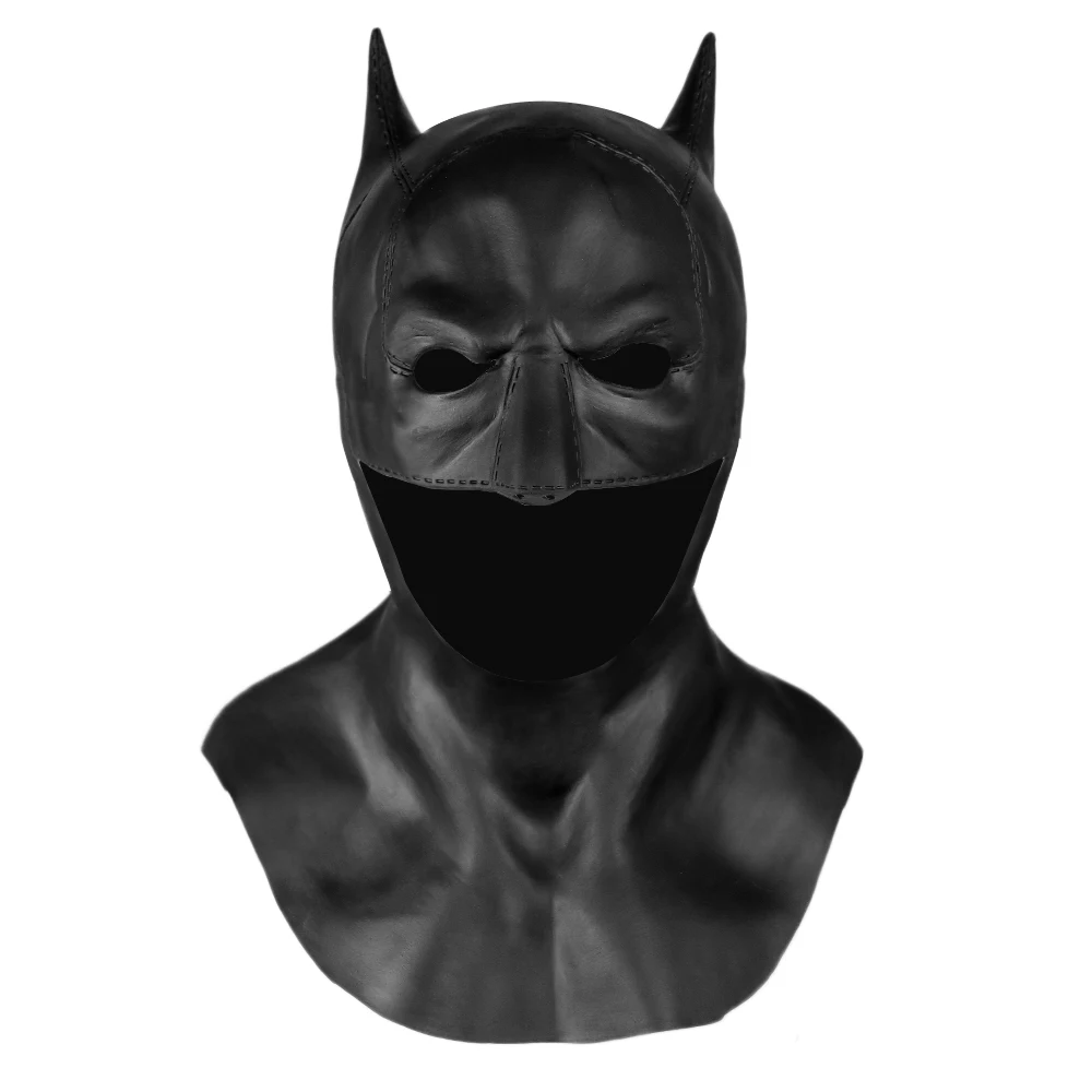 New Bruce Wayne Mask Cosplay Anime Masques Latex Mascarilla Robert Pattinson Halloween Batsuit Carnival Party Costumes Accessory