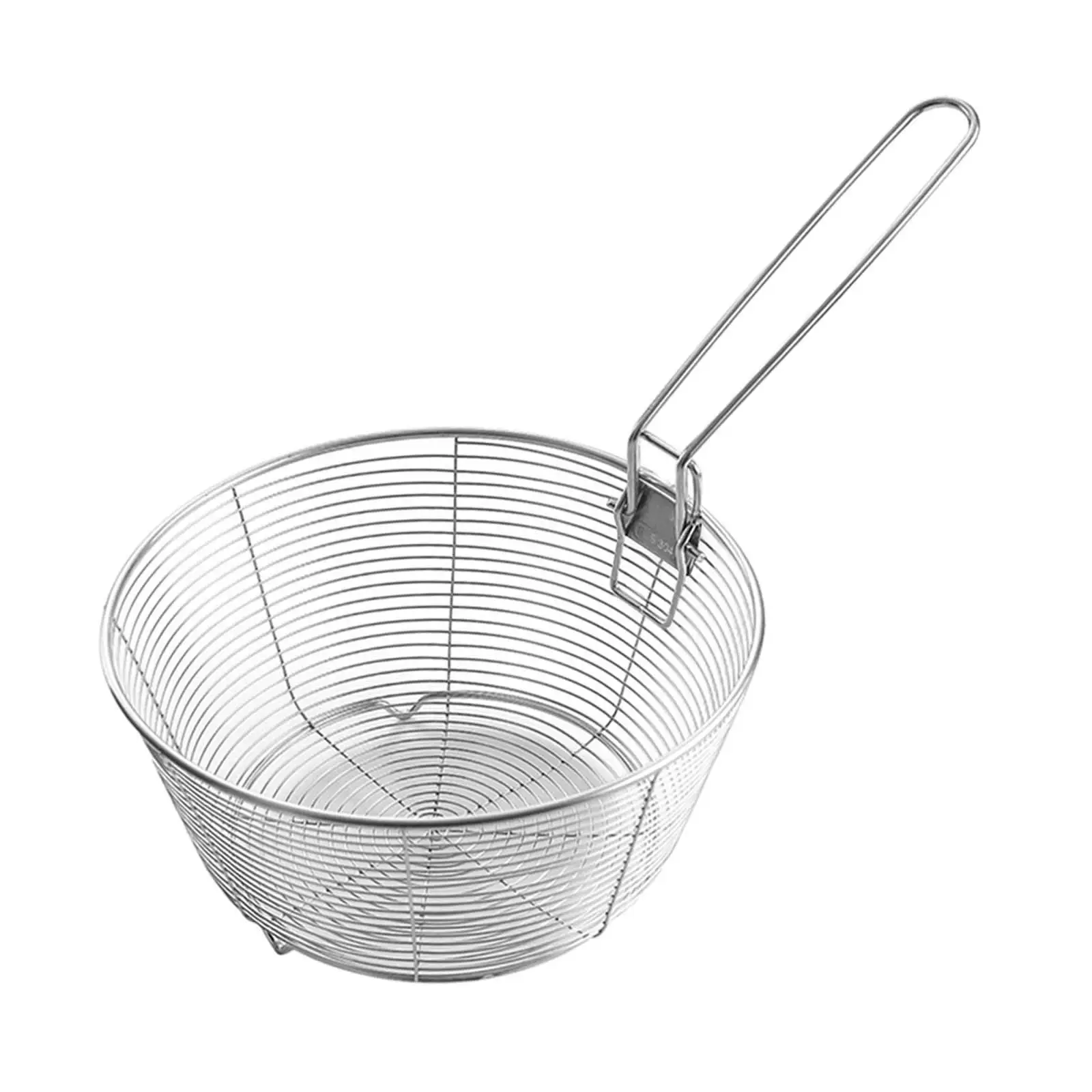 Stainless Steel Frying Basket Mesh French Chip Frying Basket Easy Storage Portable Sifter for Frying Noodles Pasta Cooking