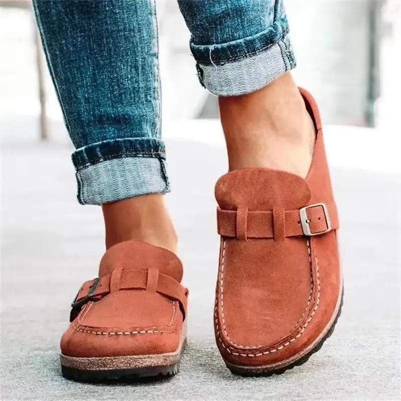 Gacimy Women Cork Footbed Clogs Sandals With Adjustable Buckle Cozy Arch Support Men Mules Retro Suede Clogs Slippers Home Shoes image 5