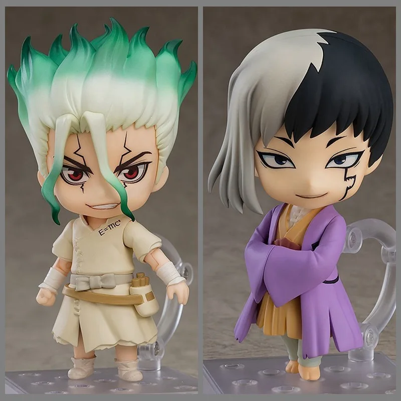 10cm 1262# Senku‌ Ishigami‌ 1816# Gen‌ Anime Dr. Stone Action Figure Swappable Face Model Doll Toy Movable Collection For Gift