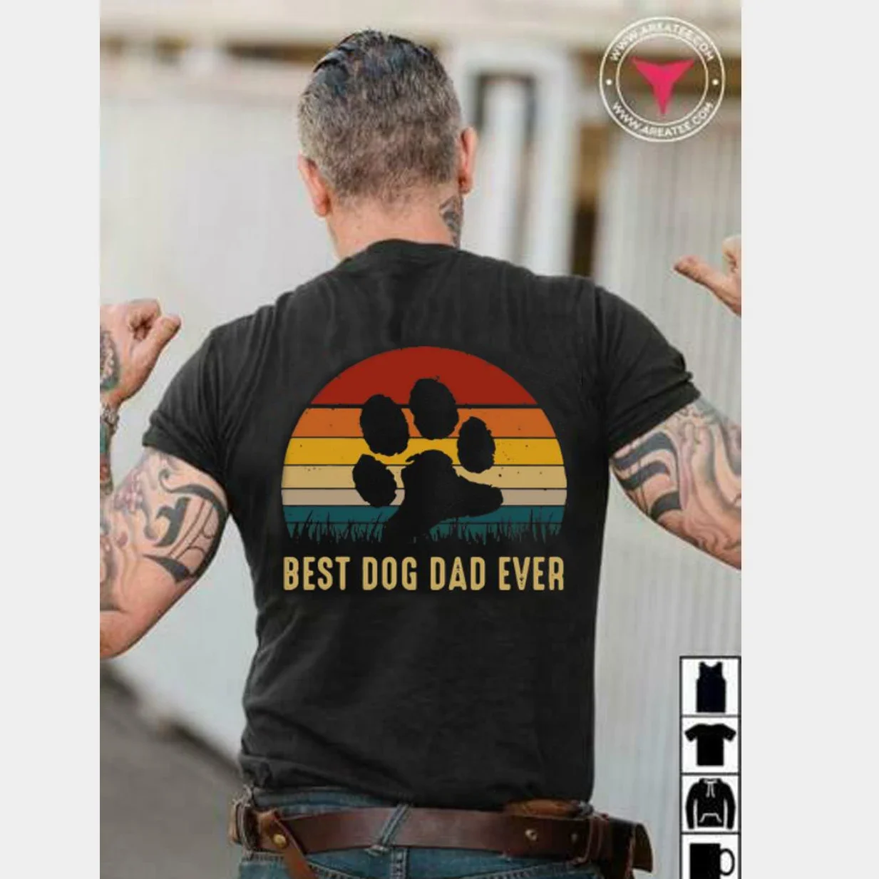 Best Dog Dad Ever. Vintage Dog Lovers Gift T Shirt 100% Cotton Short Sleeve O-Neck Casual T-shirts Loose Top New Size S-3XL