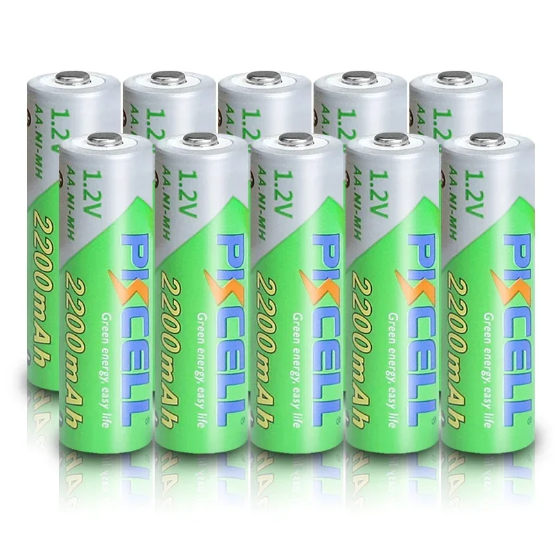 10PCS PKCELL AA 2200mAh battery 1.2V NI-MH aa Rechargeable Batteries 2A precharge LSD Batteries Ni-MH for Camera toys Parts