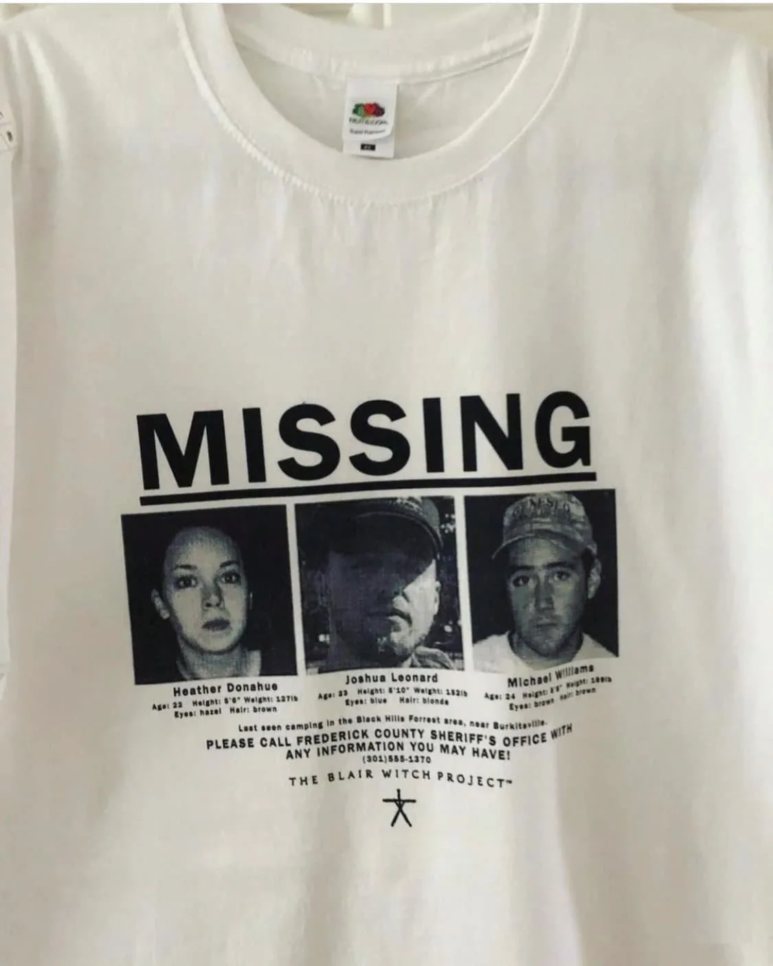 Blair Witch Project MISSING T Shirt White Variant Various