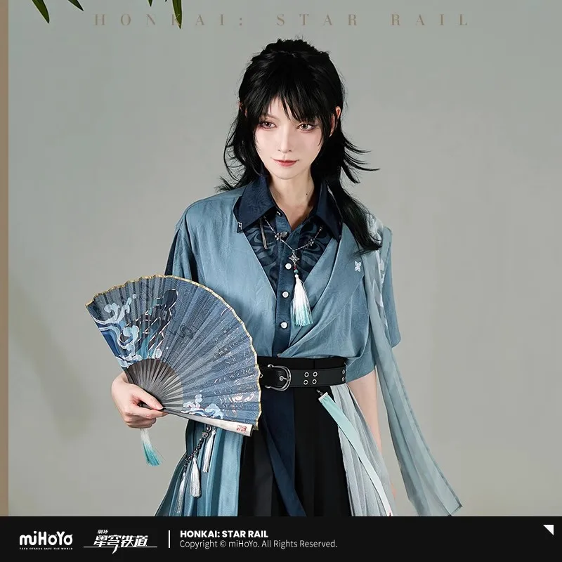 

miHoYo Official Game Feixiao T-shirt Honkai:Star Rail Feixiao Series Shirt Casual Top Clothing Lapel Coat Cosplay Halloween Gift