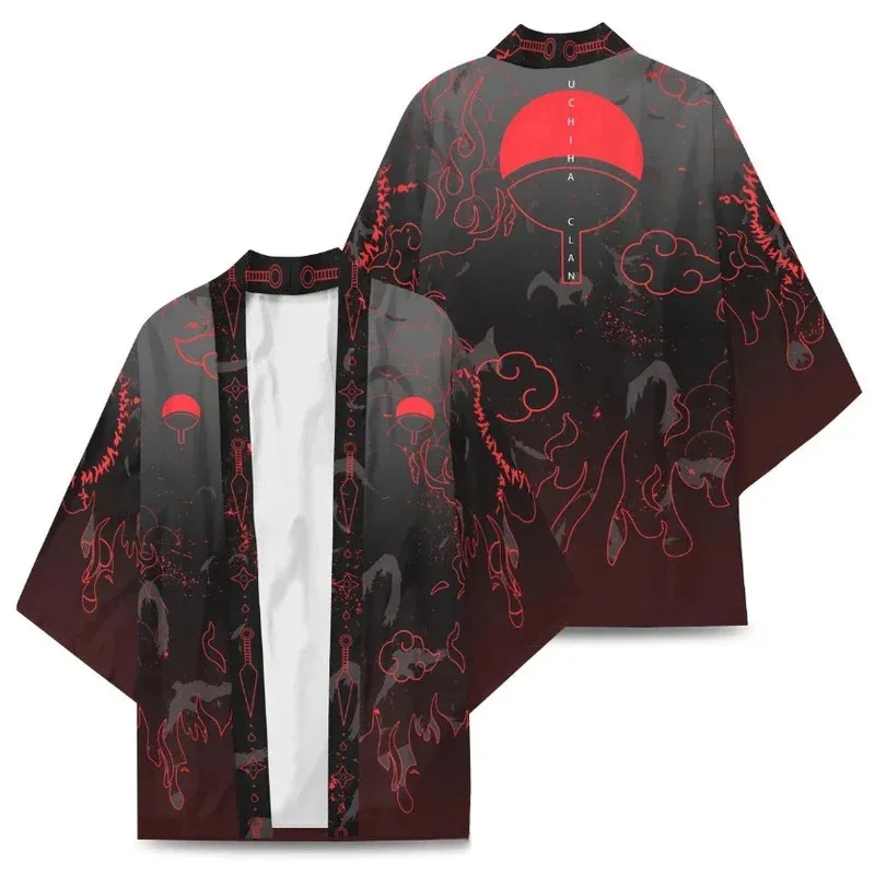 New Anime  Cloak  Uchiha Itachi Kimono Cosplay Wafuku Kurama 3D Printing Yukata Cardigan Jacket Sportswear Halloween 2025