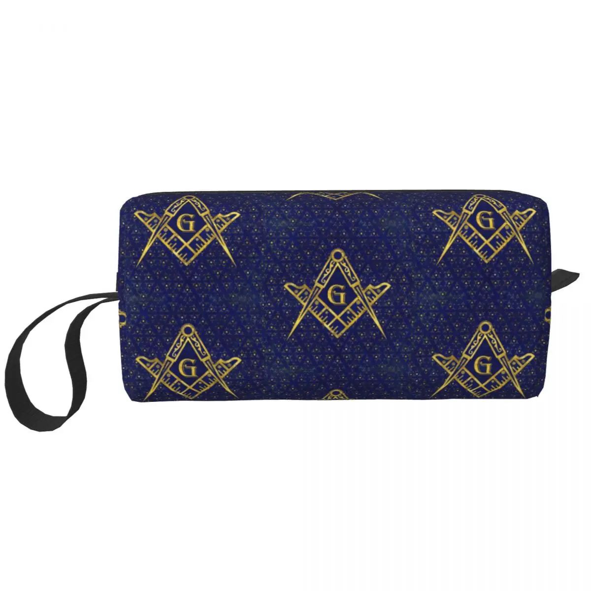 Kawaii Freemasonry Symbol Travel Toiletry Bag Women Masonic Cosmetic Makeup Bag Beauty Storage Dopp Kit